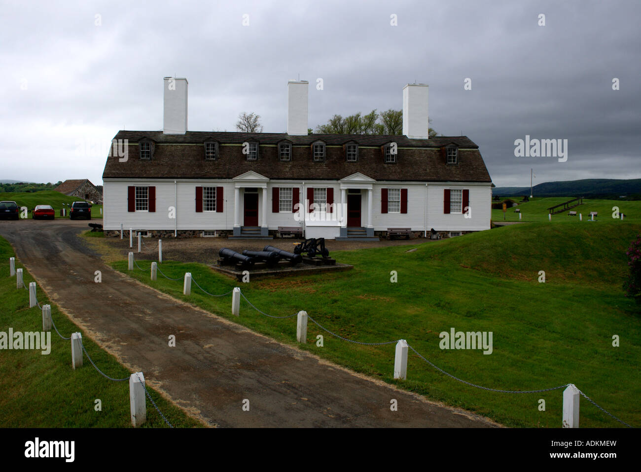 Ufficiale di quarti a Fort Anne, Annapolis Royal,Nova Scotia, America del nord, Canada Foto di Willy Matheisl Foto Stock