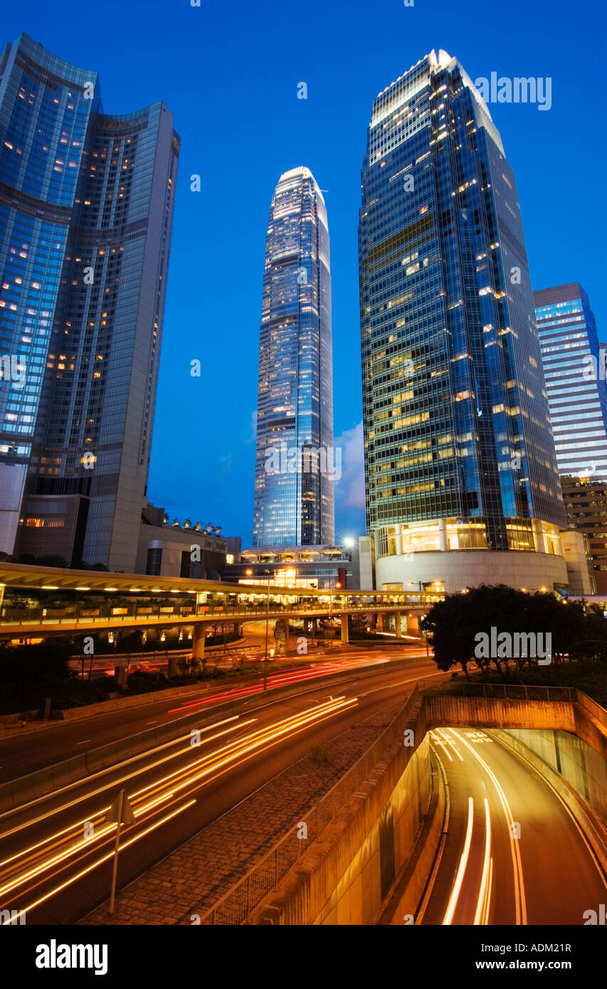 "IFC edifici nel quartiere centrale degli affari di Hong Kong" Foto Stock