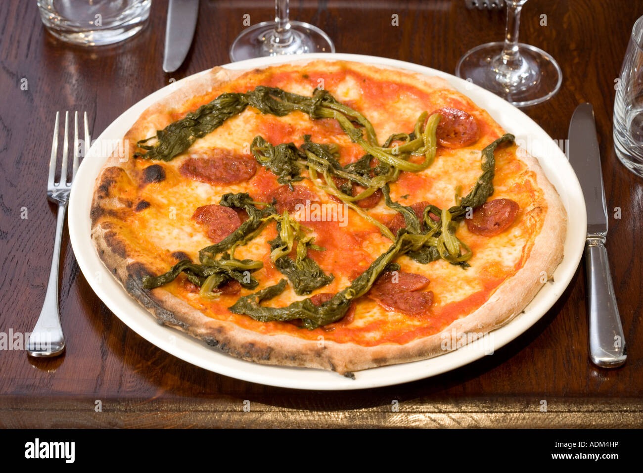 Ristorante Pizzeria di Londra Inghilterra Foto Stock