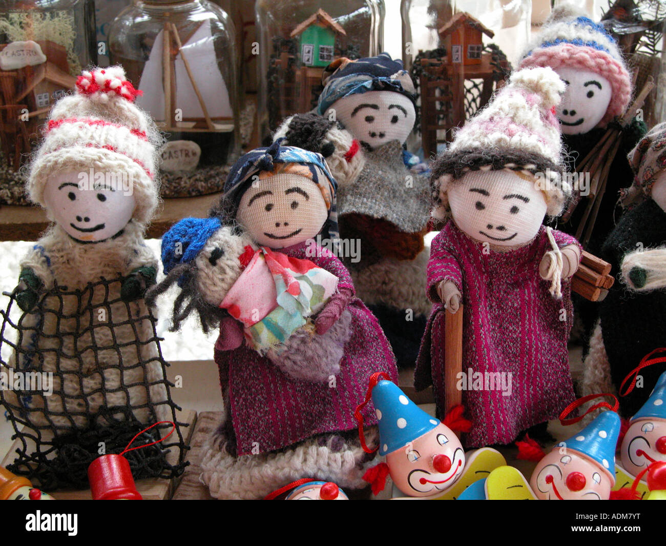 Bambole di maglia in america del sud cile Foto Stock