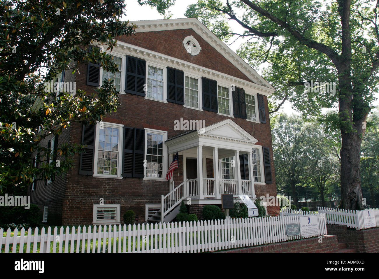 Richmond Virginia, John Marshall casa, case, costruito, costruito 1790, stile federalista, Corte Suprema capo Giustizia, VA060518026 Foto Stock