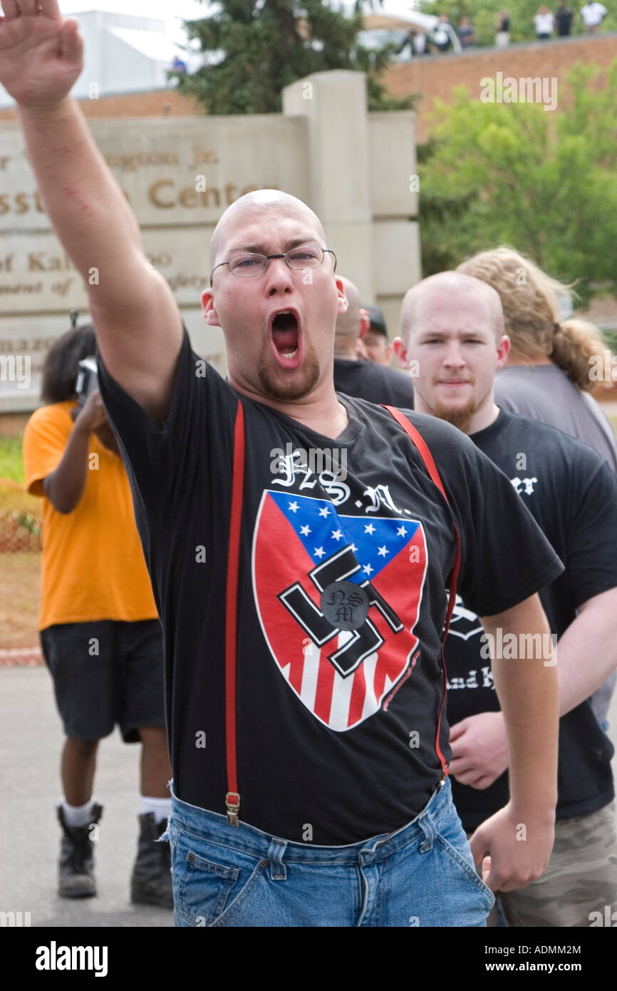 Rally di neo-Nazi Foto Stock