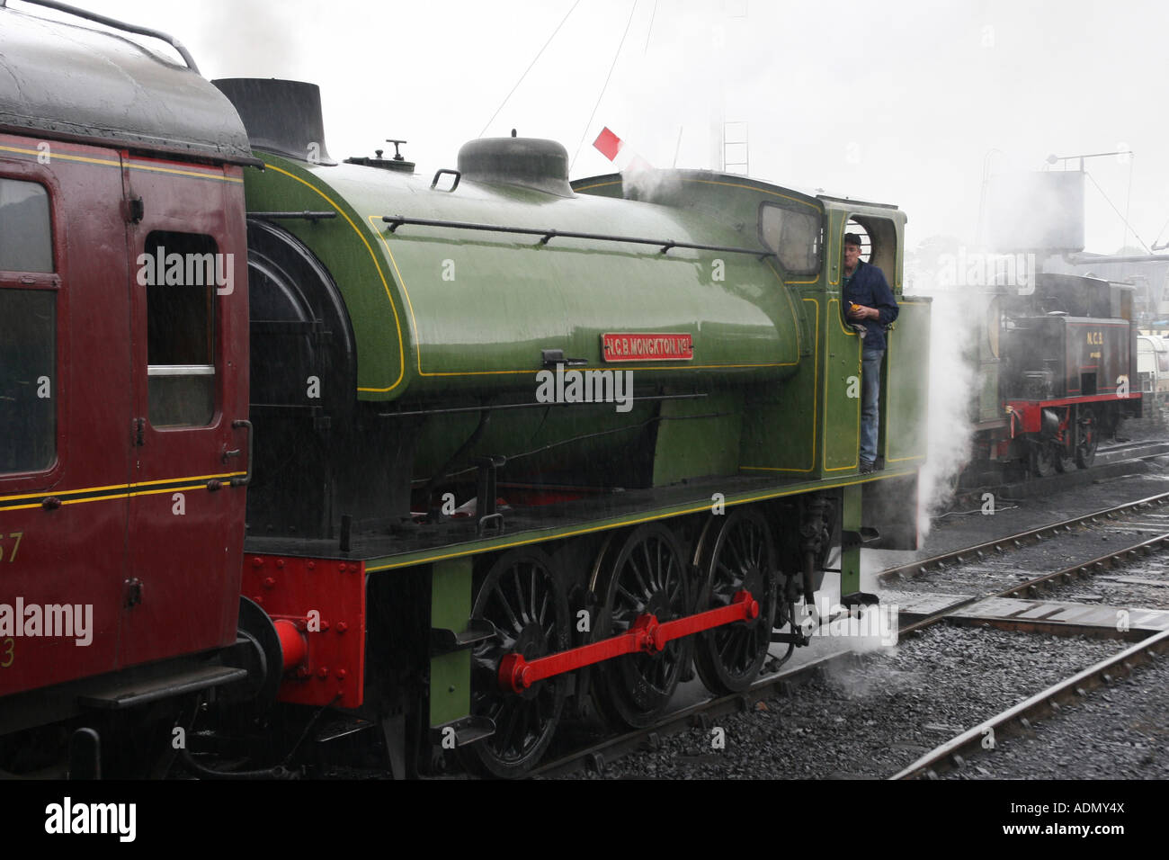 Treno a vapore Embsay Steam Railway Yorkshire Foto Stock