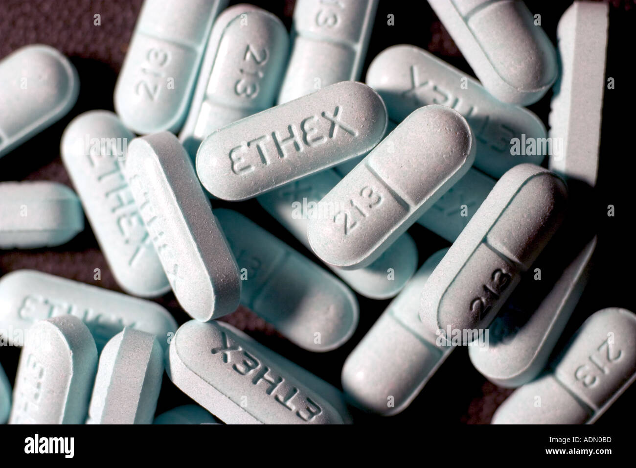 Compresse di Guaifenex medicina di prescrizione Foto Stock