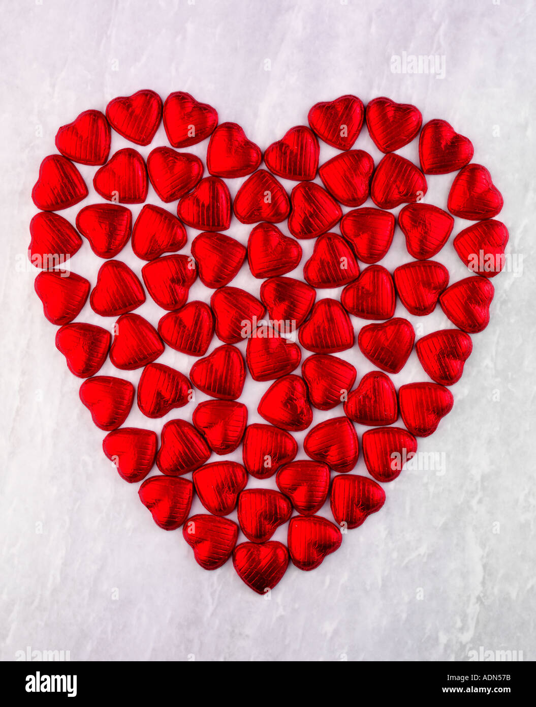 Rosso cuore di cioccolato Foto Stock
