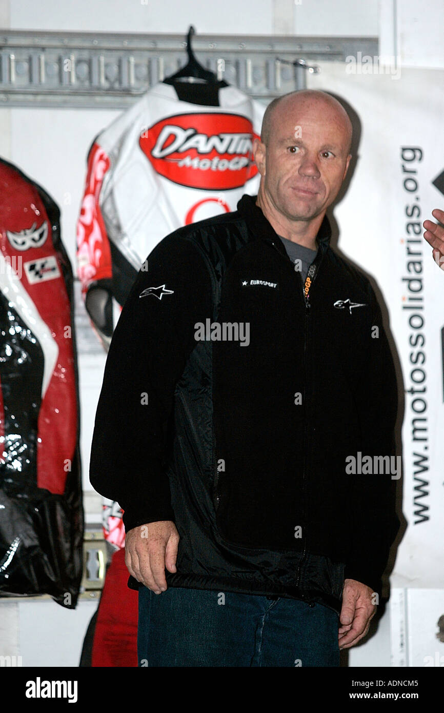 Randy Mamola, ex 500cc motociclo del Campionato del Mondo di runner-up Foto Stock