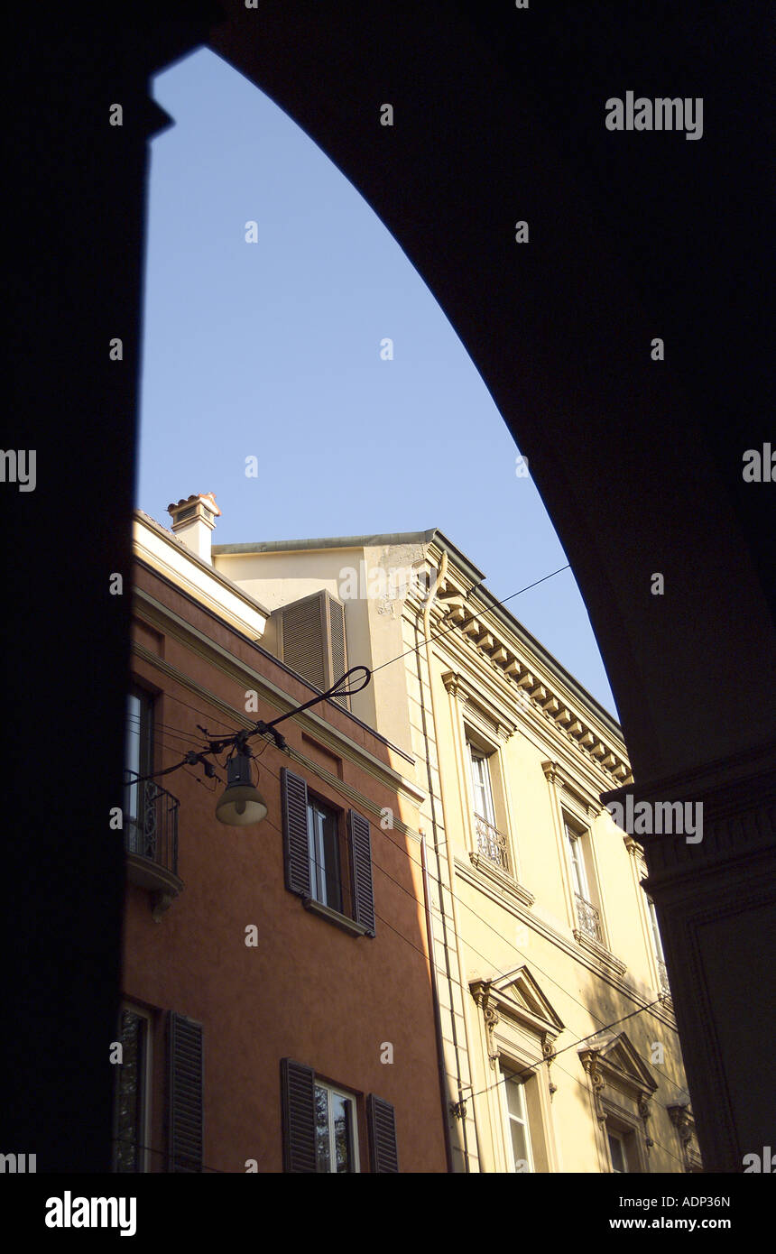 Tipica architettura, Bologna, Emilia Romagna, Italia Foto Stock