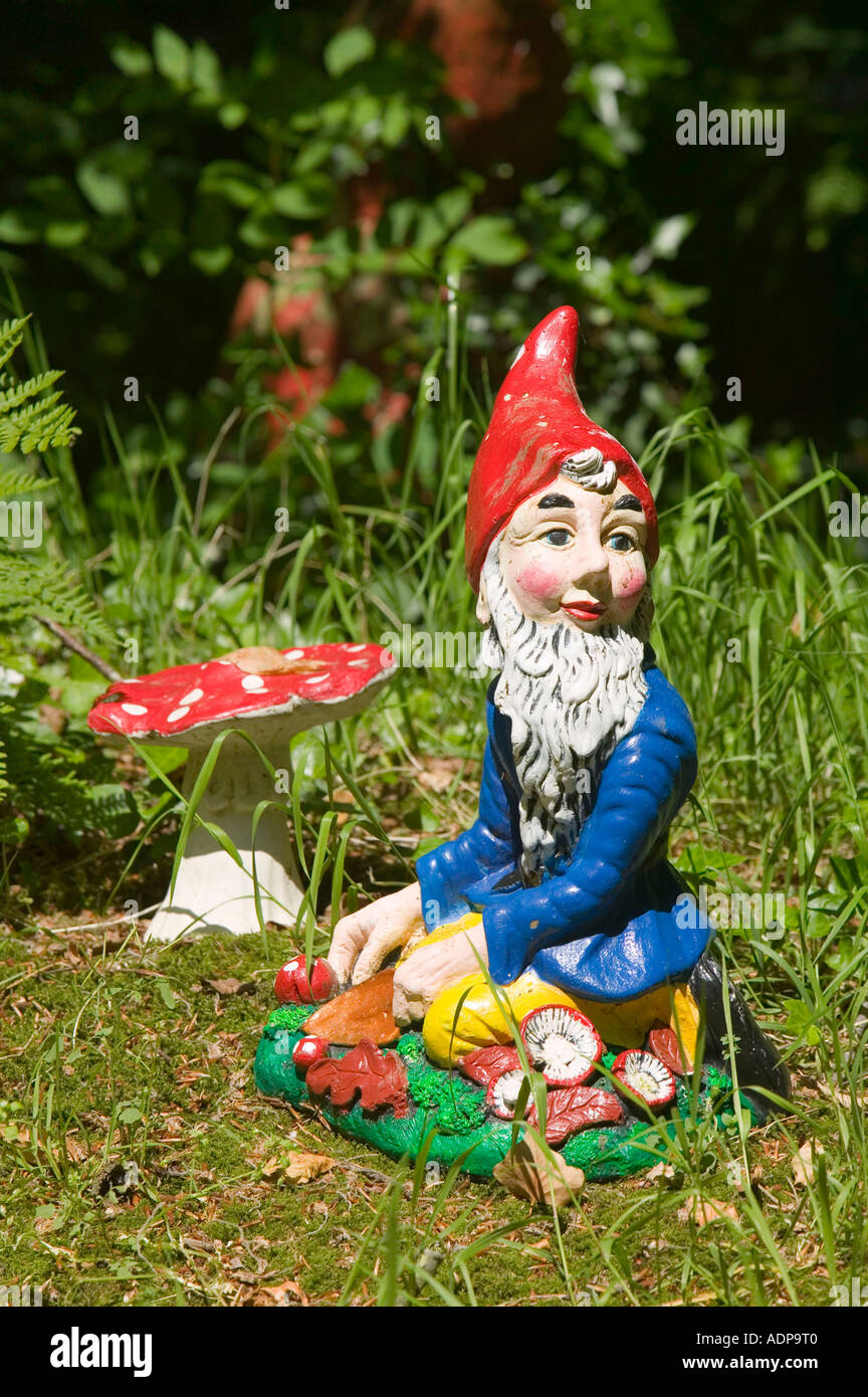 Gnome a theWest Putnam riserva di gnome, Devon, Regno Unito Foto Stock