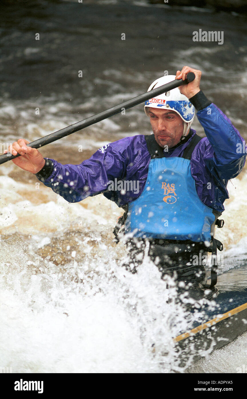 Canoa Slalom bala GALLES Foto Stock