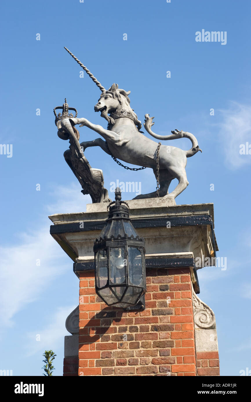 Dettaglio di Porta Palazzo di Hampton Court London Inghilterra England Foto Stock