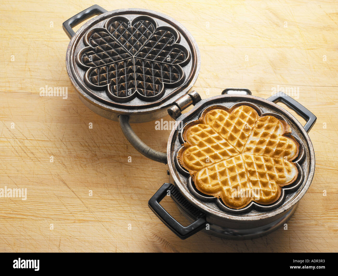Disegno Waffle in una piastra per i waffle Foto Stock