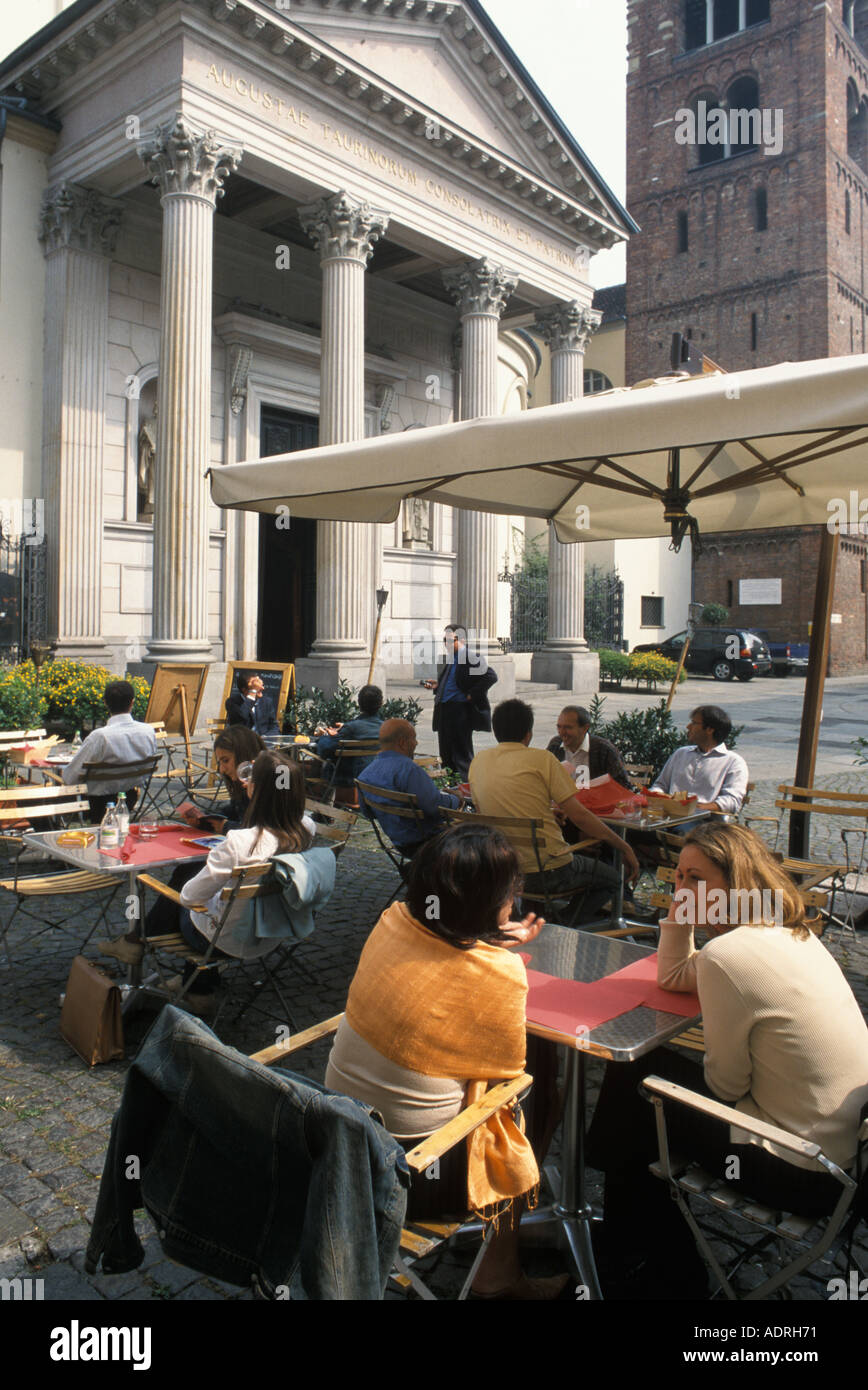 Torino Torino Piemonte Piemonte Italia piazza Consolata caffetteria e ristorante Foto Stock