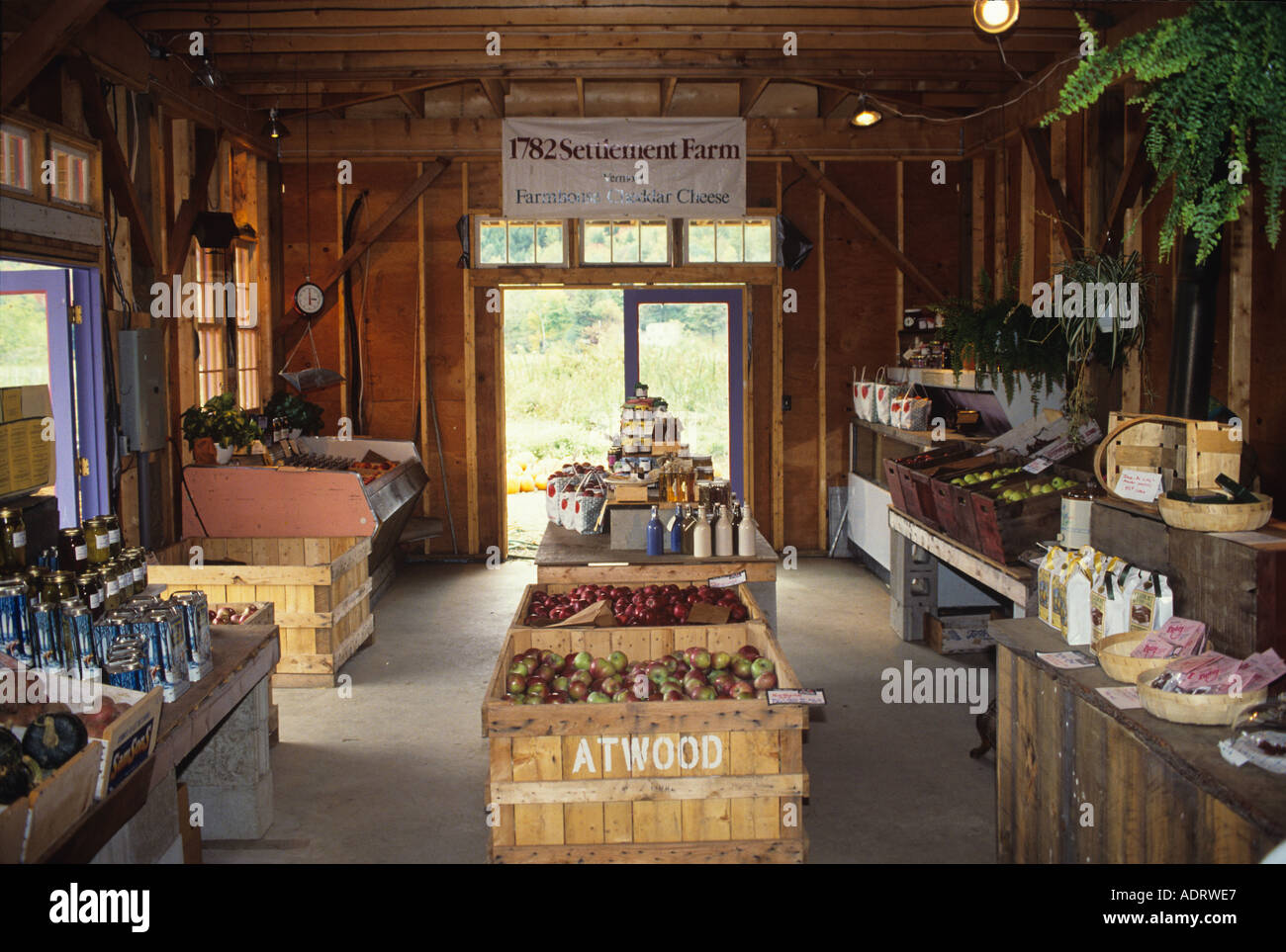 Mercato del granaio Vermont Foto Stock