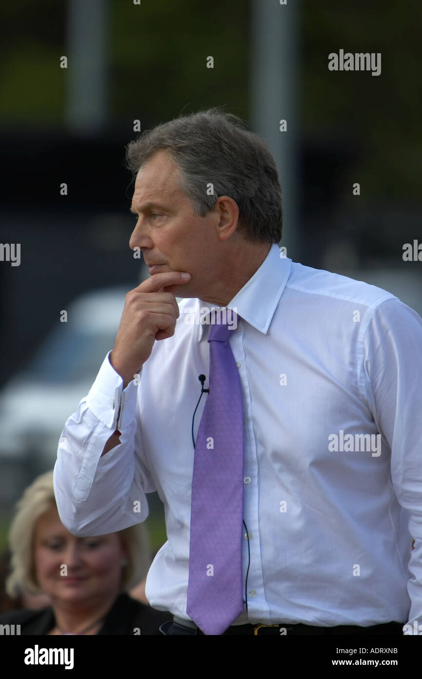 Tony Blair Gesticulating Foto Stock