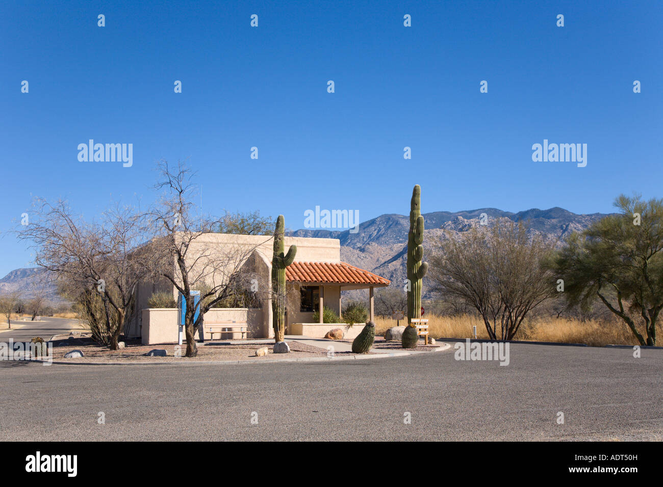 Stazione di Ranger e la sede del parco in stato di Catalina Park vicino a Tucson, Arizona, Stati Uniti d'America Foto Stock