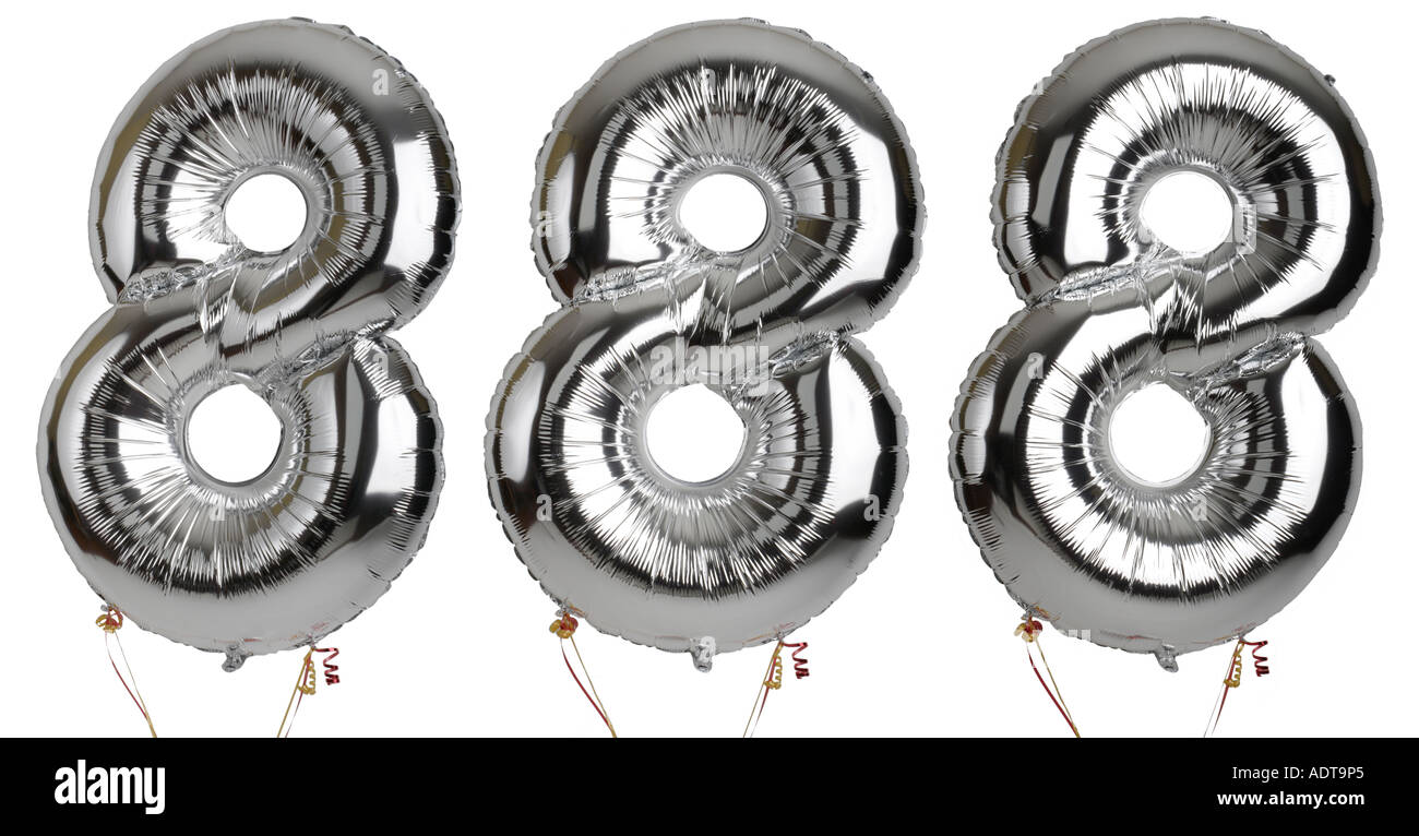 Il numero otto otto otto 888 Foto Stock