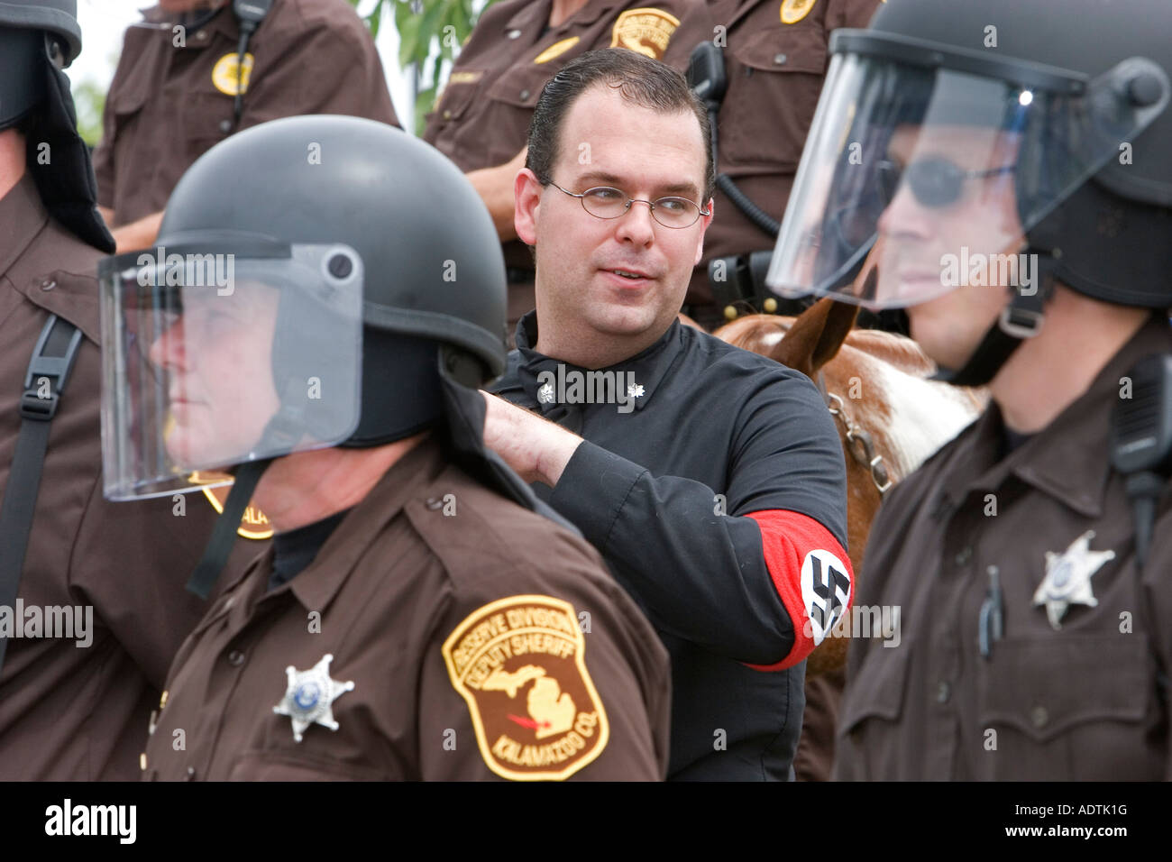 Leader neonazista Bill White Foto Stock