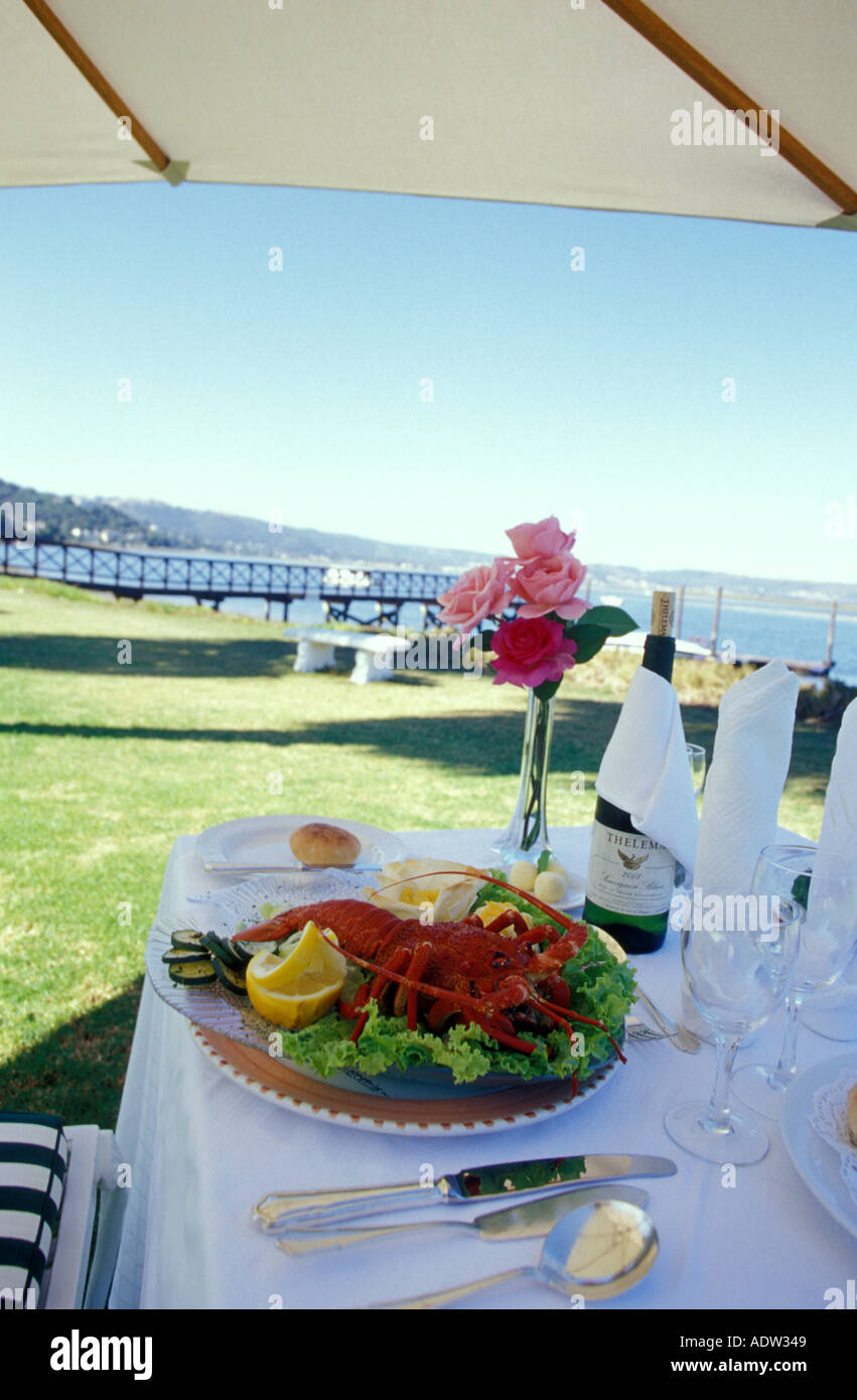 San Giacomo di Knysna, pranzo in giardino Foto Stock