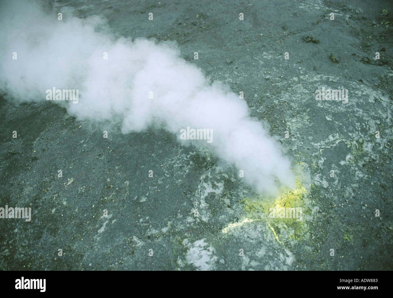 Fumarola sul vulcano Mutnovski Kamchatka Russia Foto Stock