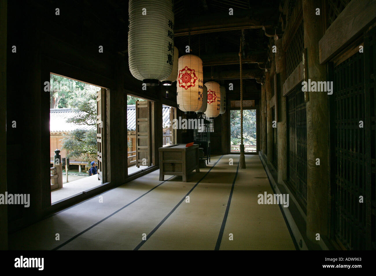 All'interno di Shosha zan Engyo ji su Mt Shousha Himeji west Giappone Asia Foto Stock