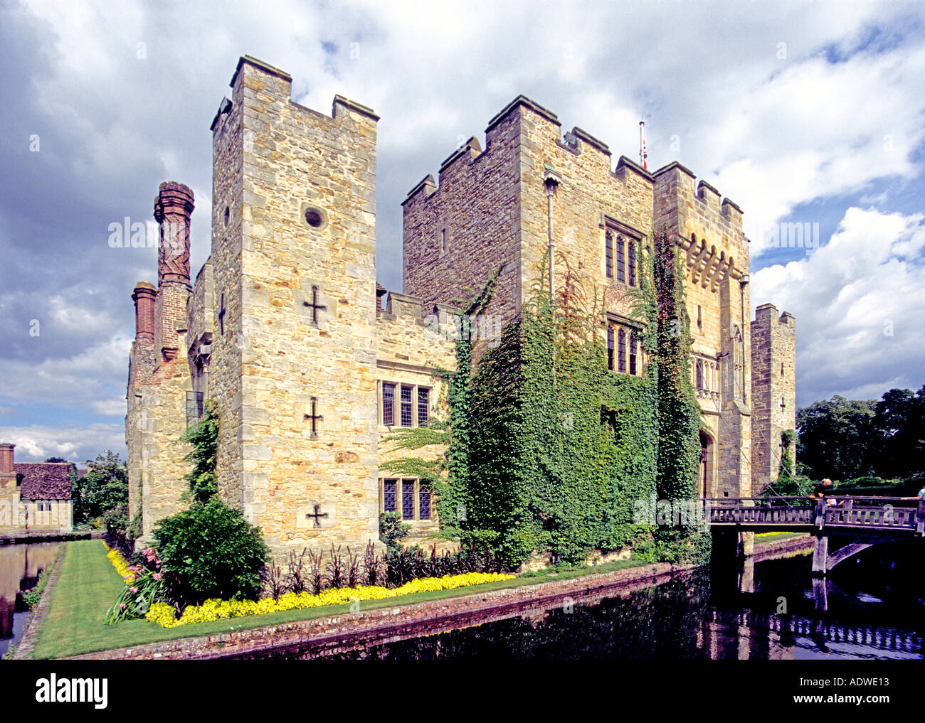 Il castello di Hever Castle nel Kent in Inghilterra Foto Stock