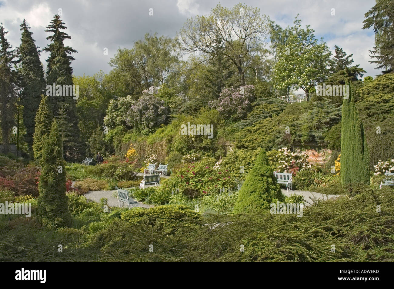 Repubblica Ceca Praga Mala Strana District Petrin Hill Garden Foto Stock