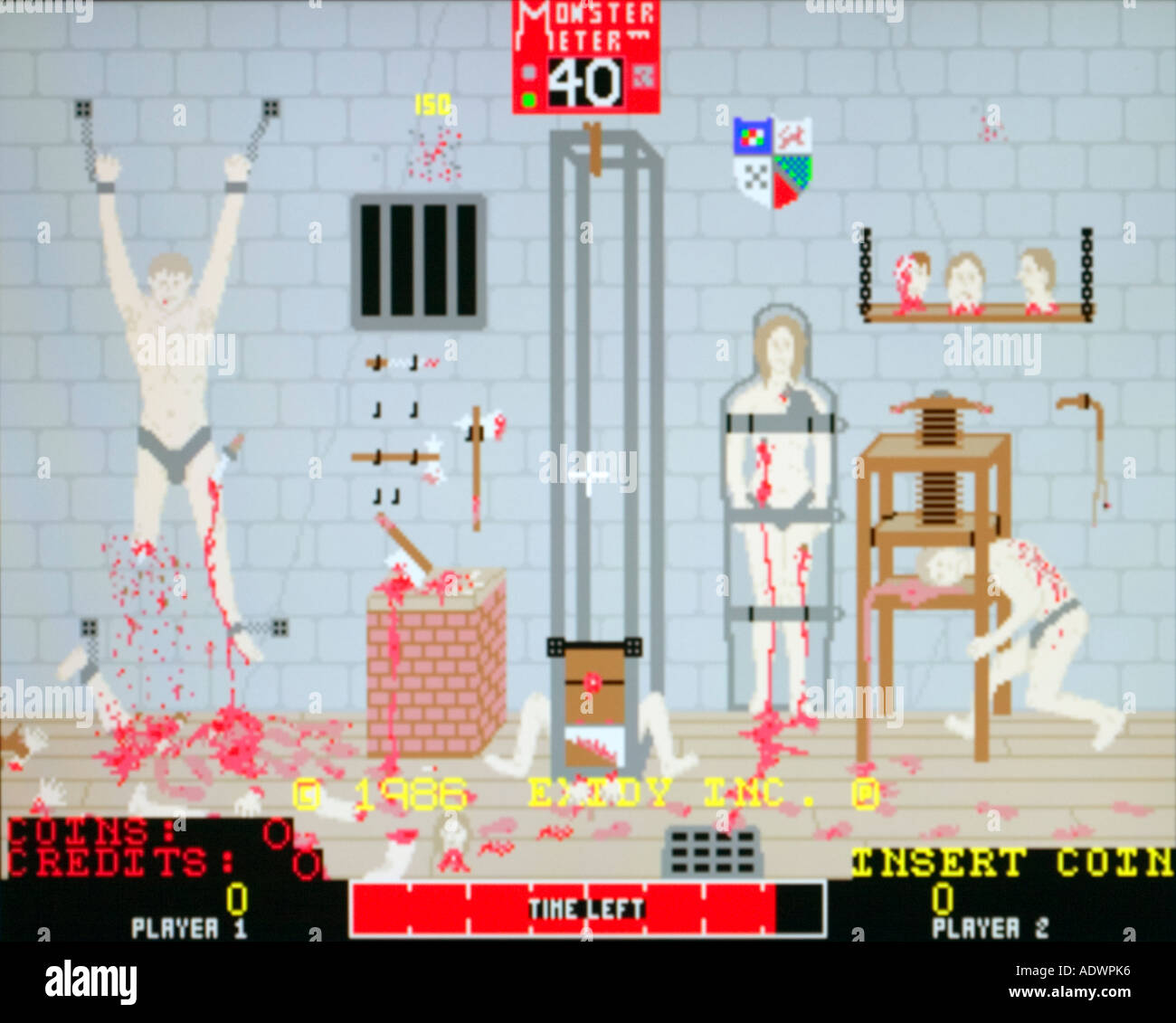 Chiller Exidy Inc 1986 vintage videogioco arcade screenshot - solo uso editoriale Foto Stock