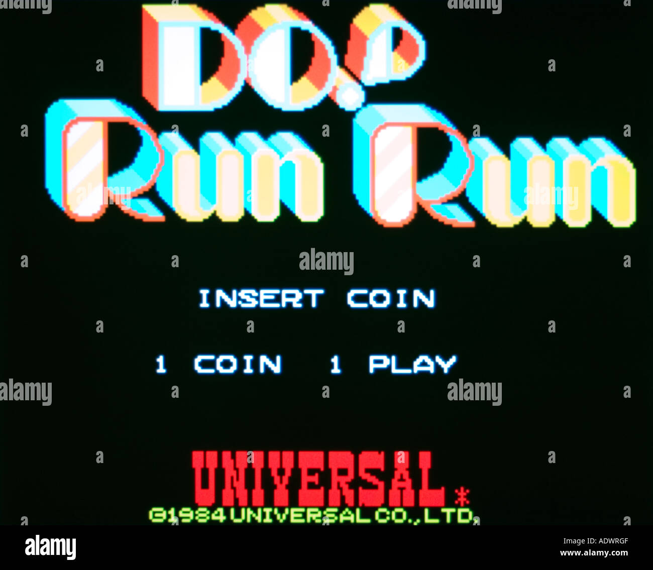 Fare Run Run Universal 1984 vintage videogioco arcade screenshot - solo uso editoriale Foto Stock