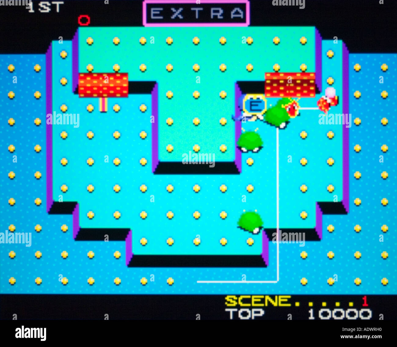 Fare Run Run Universal 1984 vintage videogioco arcade screenshot - solo uso editoriale Foto Stock
