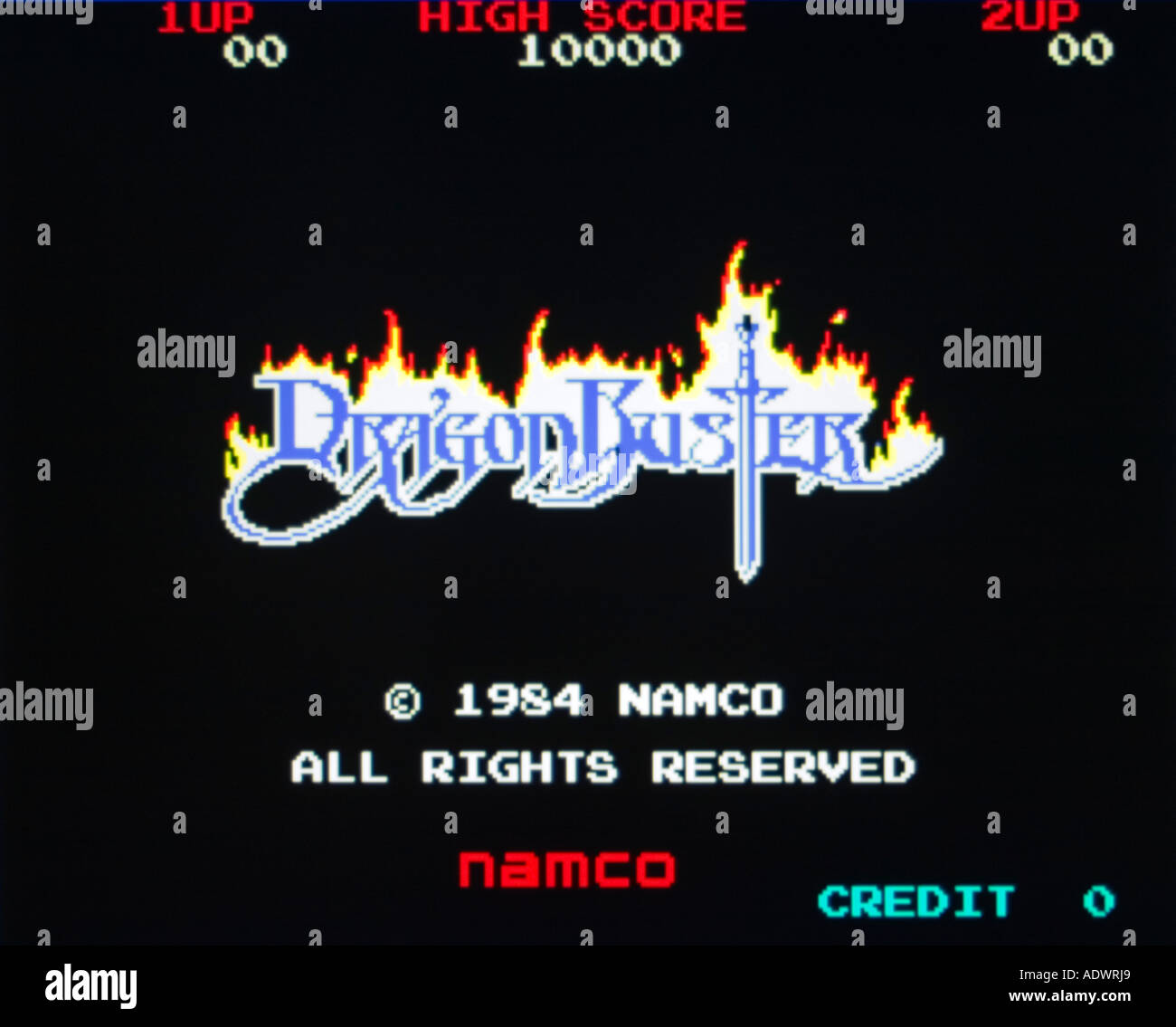 Dragon Buster Namco 1984 vintage videogioco arcade screenshot - solo uso editoriale Foto Stock