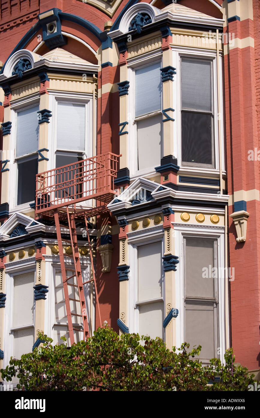 Architettura vittoriana Gaslamp Quarter di San Diego in California Foto Stock