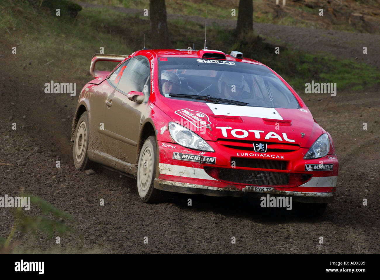 RALLY GALLES GB 04 MARGAM OFFERTE Marcus Gronholm Peugeot 307 South Wales AO Foto Stock