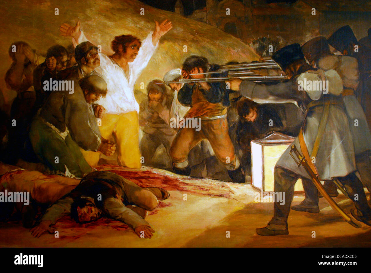 Esecuzione dei difensori del 3 maggio 1808 dipinta 1814 Francisco Goya Museo del Prado Museo Madrid Spagna Foto Stock