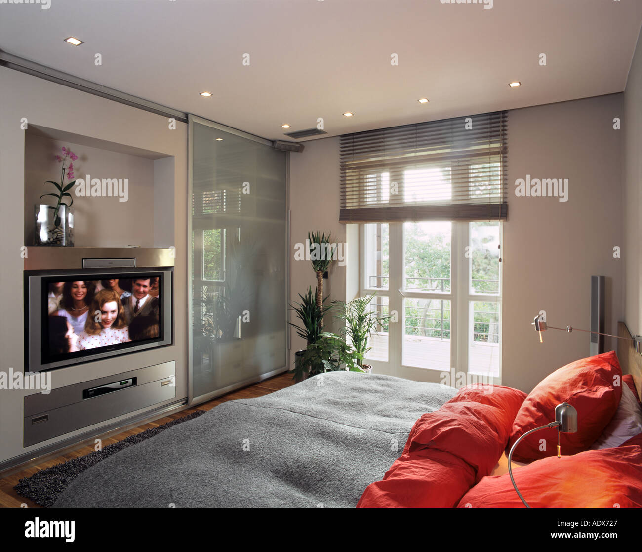 Camera da letto moderna Foto Stock