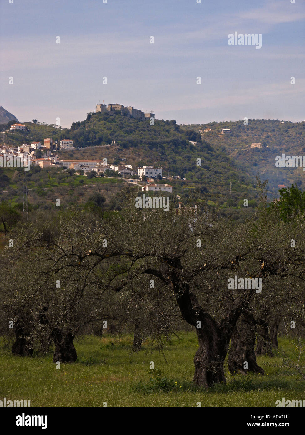 Vista a Monda Costa del Sol Andalucía Spagna Foto Stock