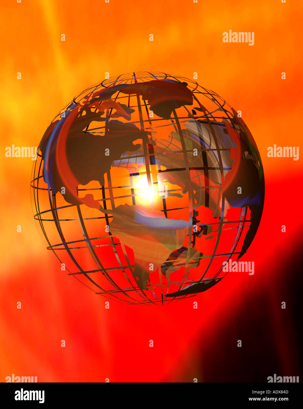 Le illustrazioni www world wide web di internet pianeta al telaio cingoli sfondo fiery mappa Mondo varie texture di sfondo Foto Stock