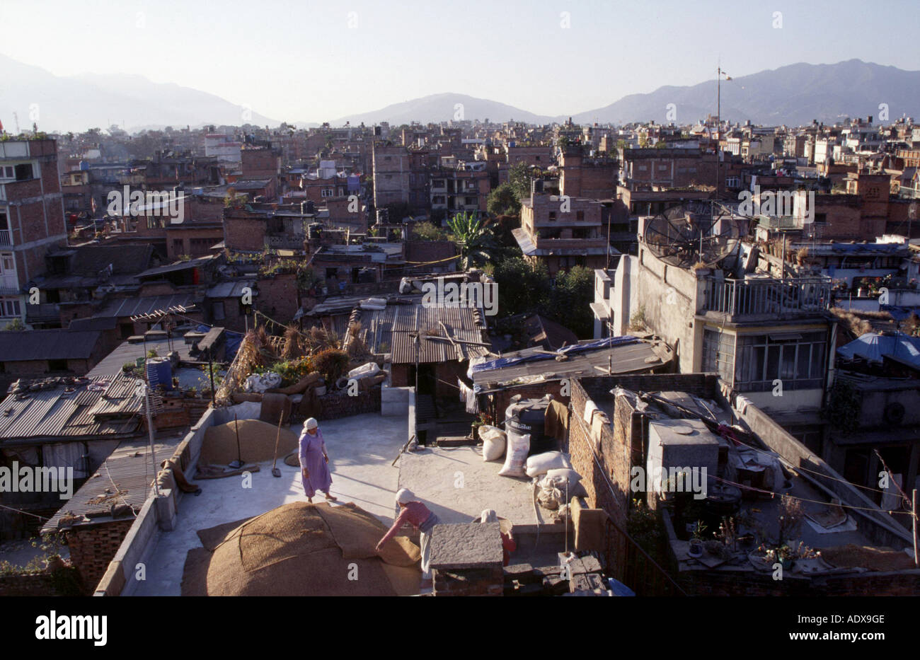 Vista sulla città del centro di Katmandu Foto Stock