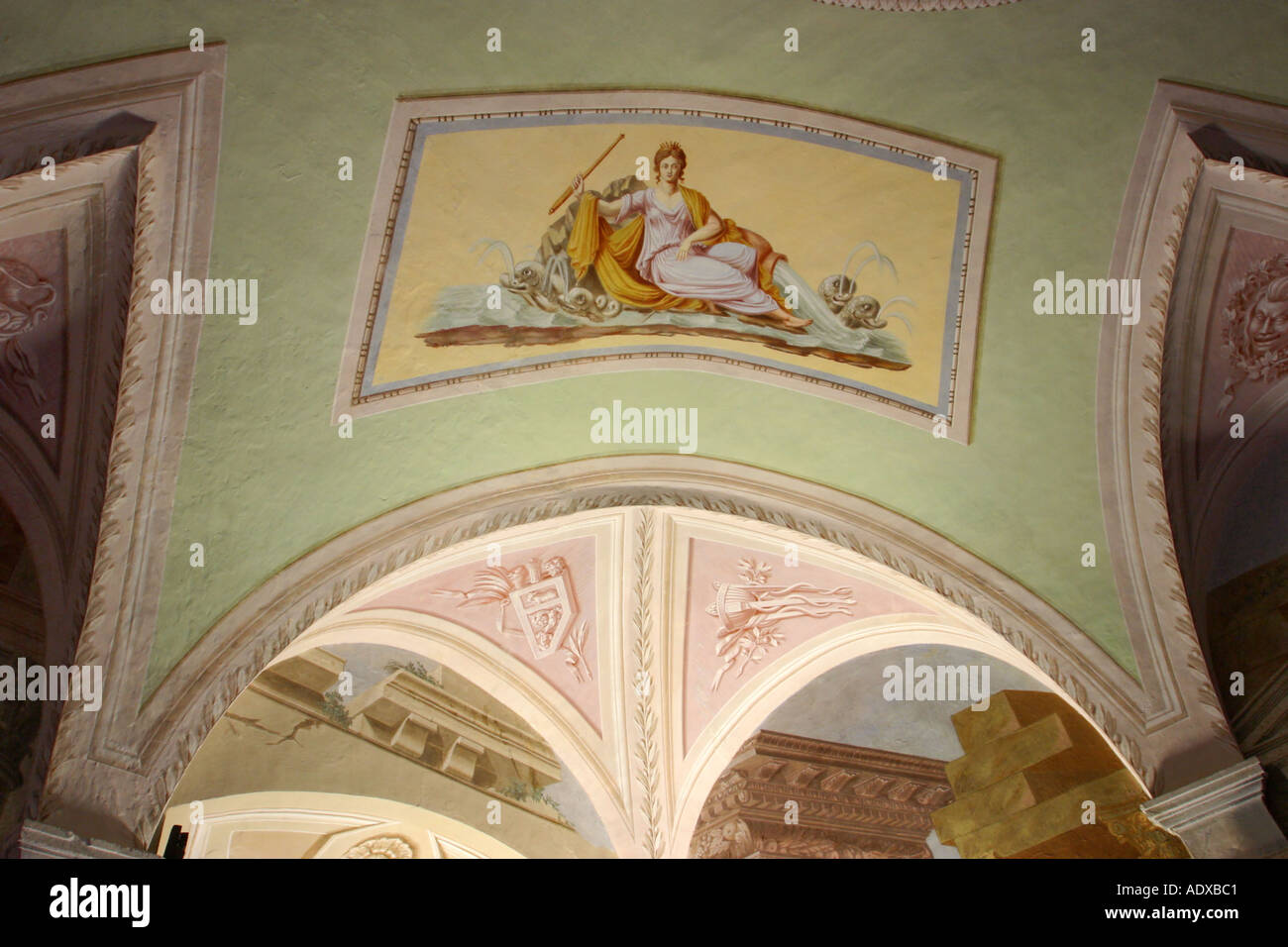 Affreschi Cardinale s camera da letto Il Palazzone Cortona Italia Foto Stock
