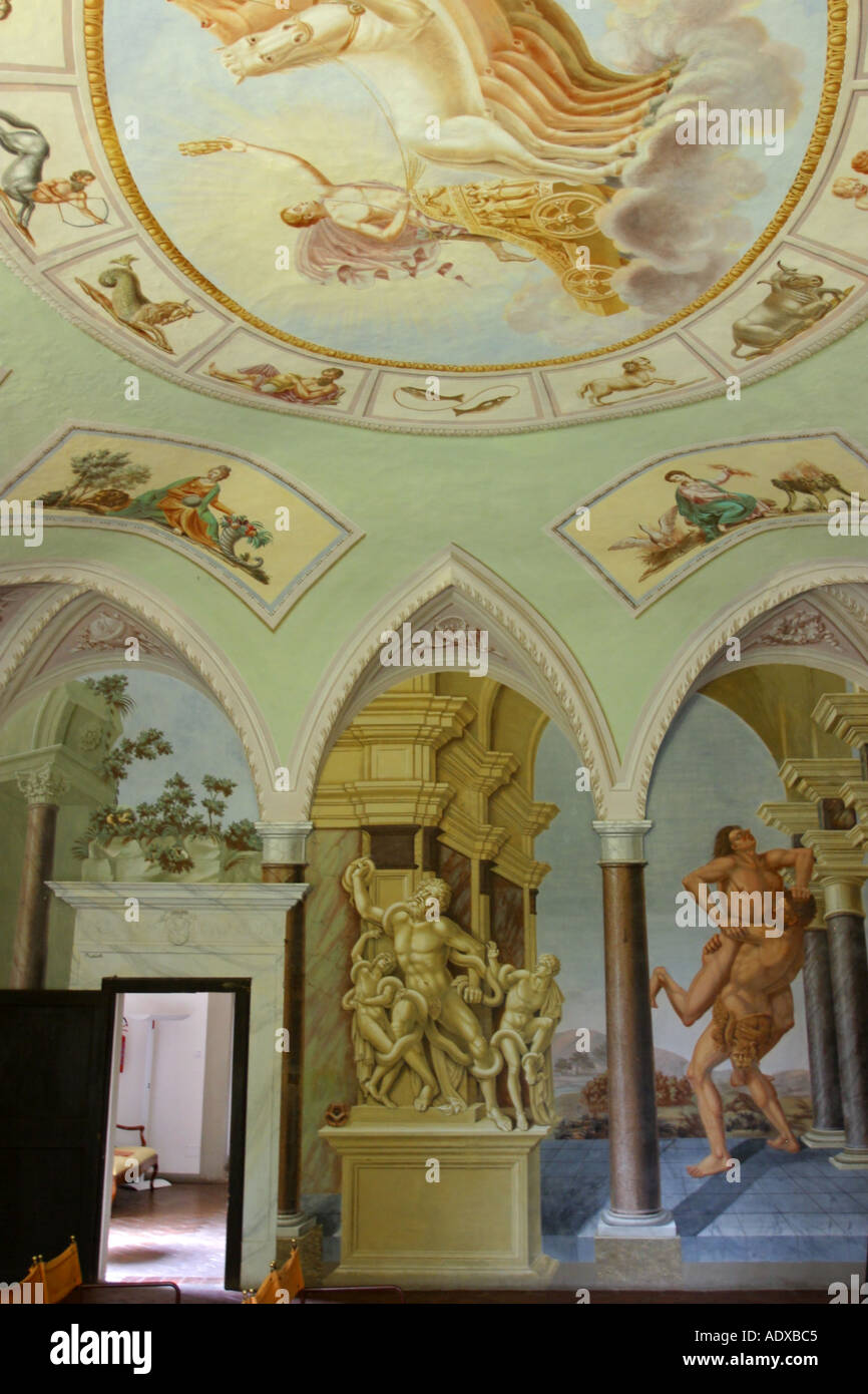 Il Cardinale s camera da letto Il Palazzone Cortona Italia Foto Stock
