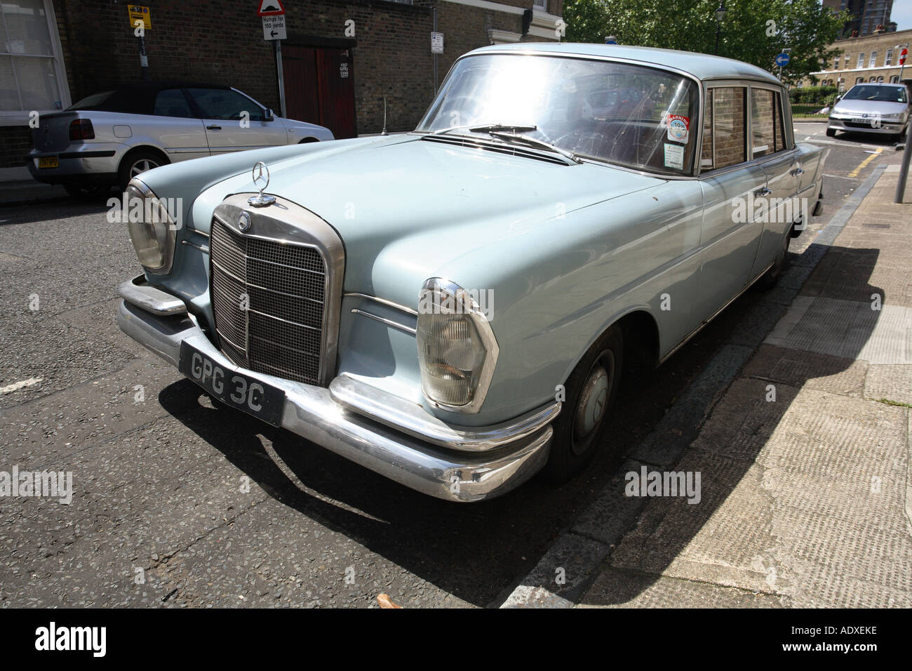 Vintage Mercedes Benz auto Londra Inghilterra. Foto Stock