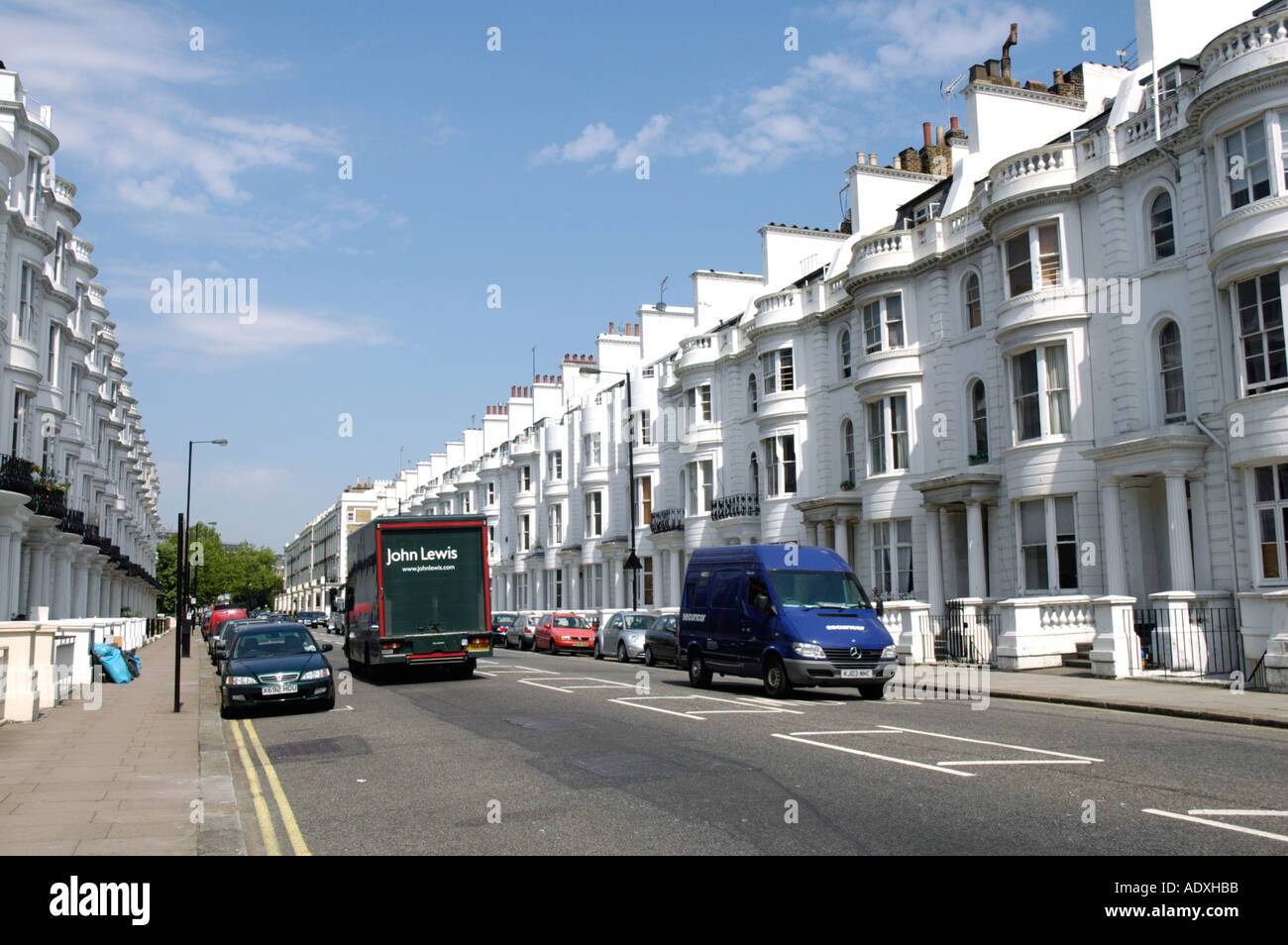 Mansion case vicino la stazione di Paddington Inghilterra Foto Stock