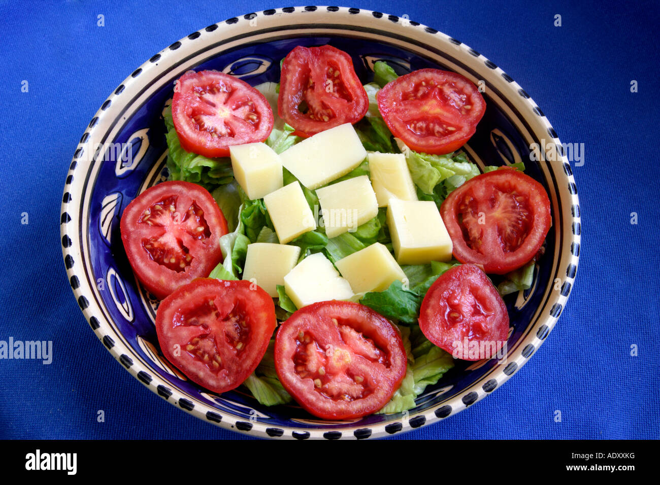 La cucina greca fresca insalata mediterranea Foto Stock