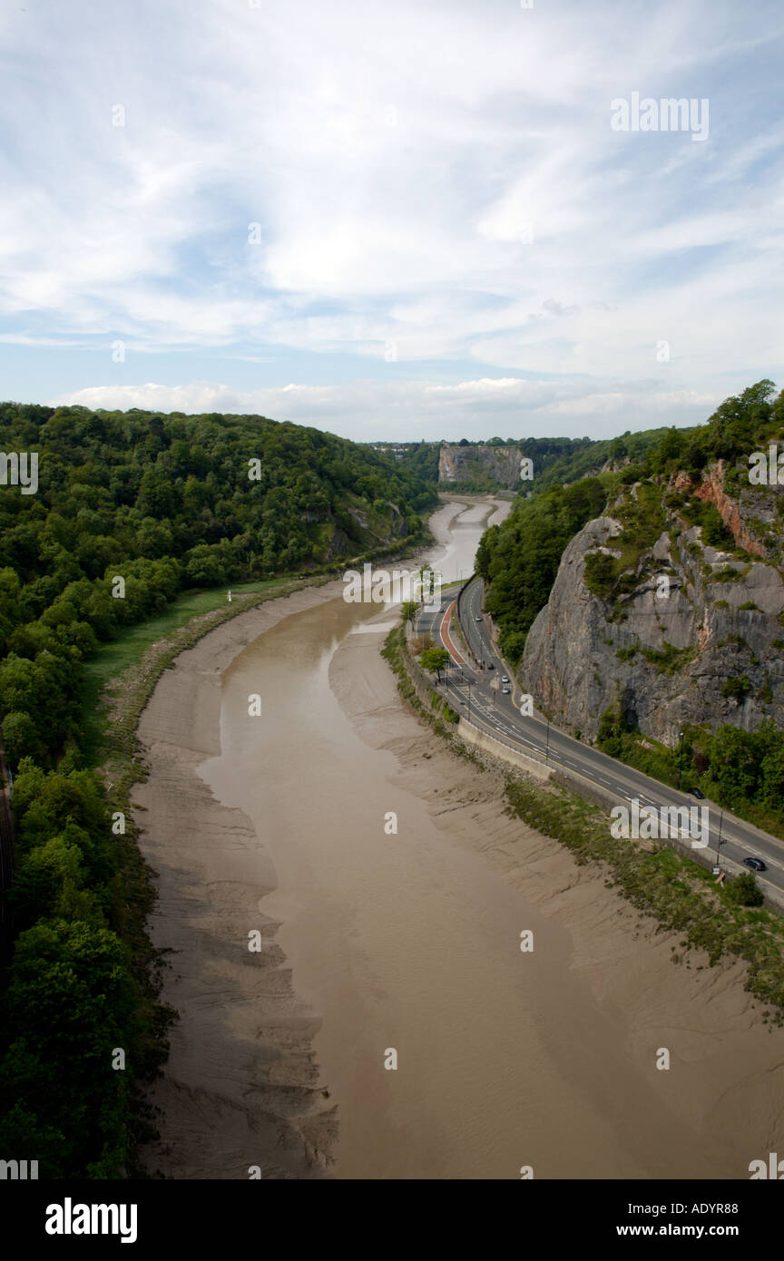 Avonmouth gola da Clifton Suspension Bridge Foto Stock