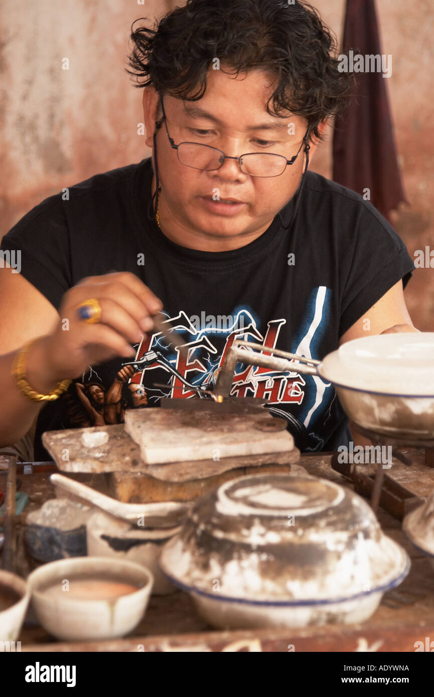 Goldsmith al lavoro Foto Stock