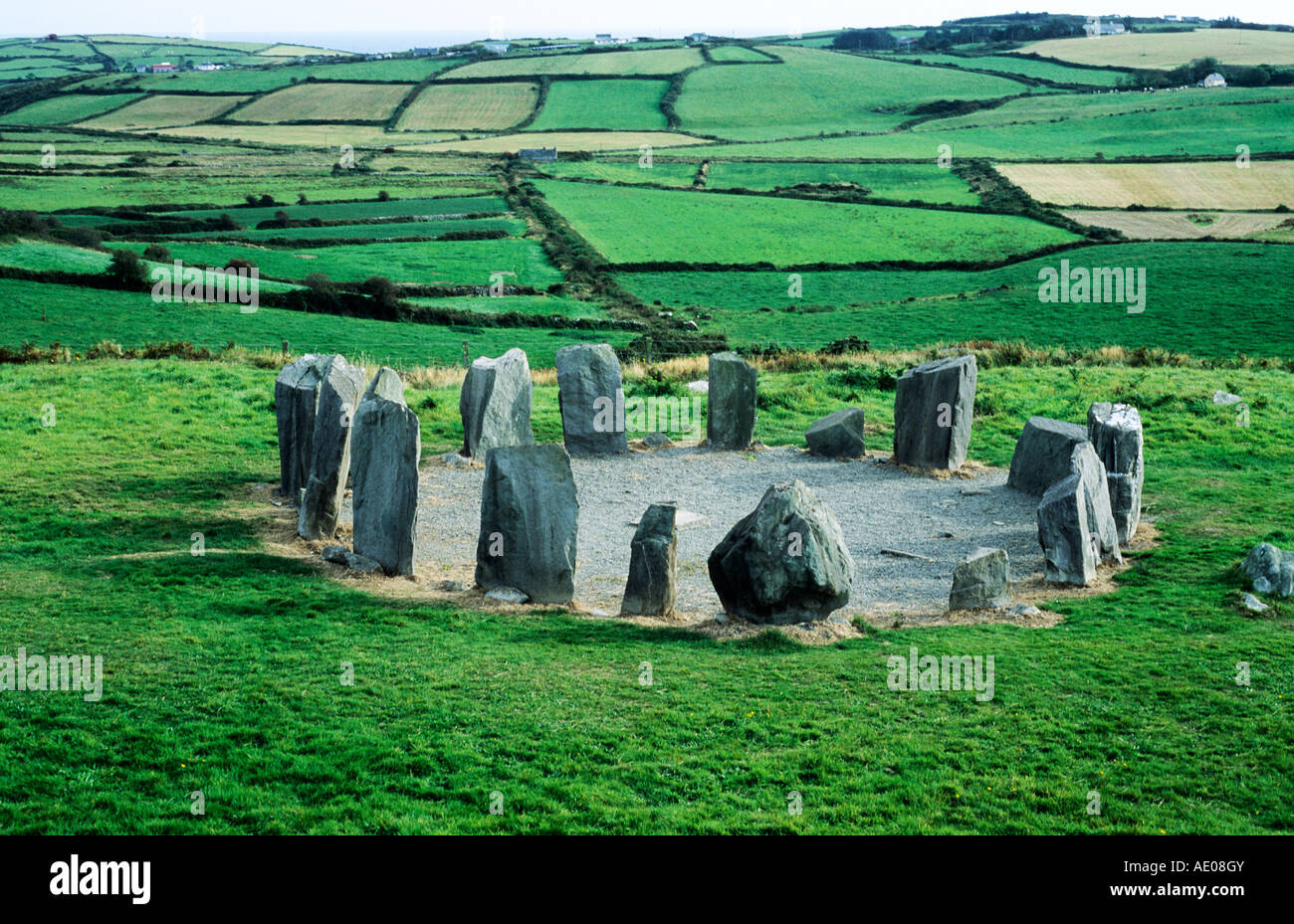 Drombeg Stone Circle vicino Glandore County Cork circoli preistorici Foto Stock