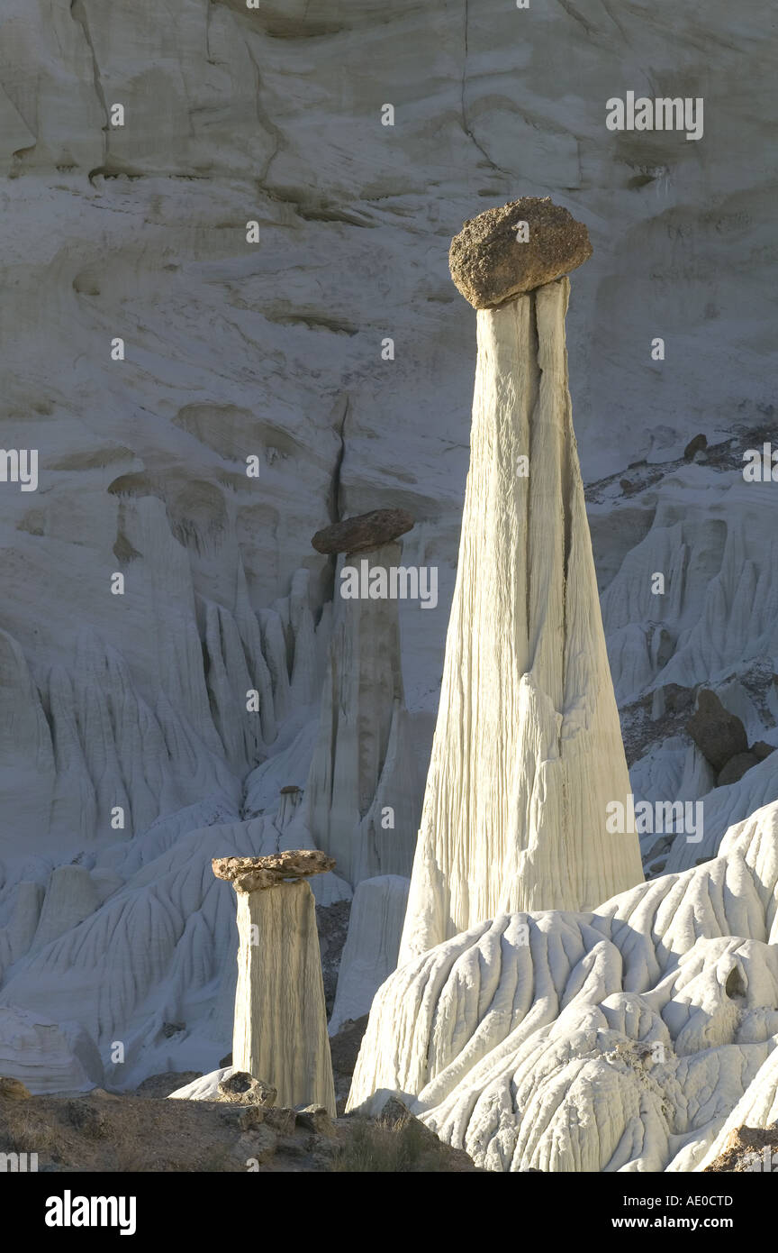 Wahweap Hoodoo Toadstoool Gosts bianca scalinata di pietra calcarea Escalante monumento nazionale USA Utah Foto Stock