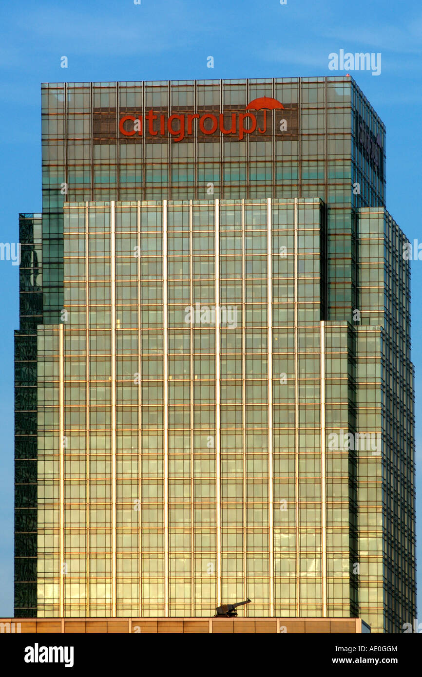 L'edificio di Citigroup in Canary Wharf sulla Isle of Dogs a Londra. Foto Stock