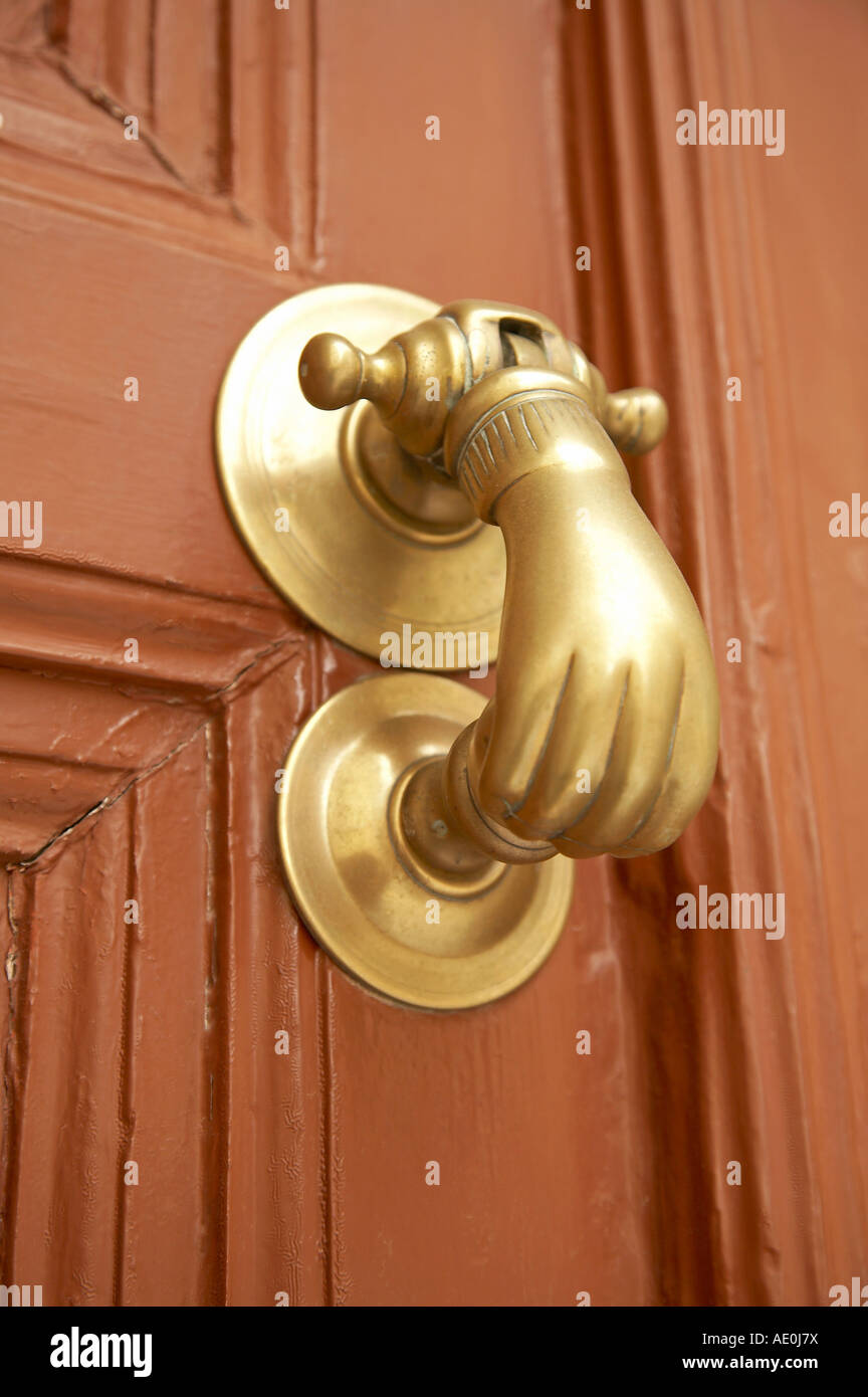 Porta respingente in Ermoupoli Foto Stock