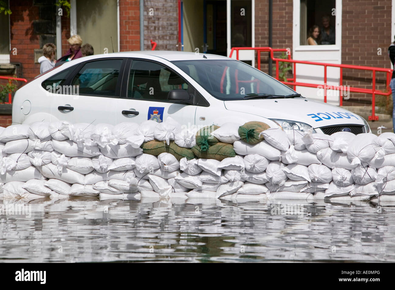 Le inondazioni in Bentley vicino a Doncaster, South Yorkshire, Regno Unito Foto Stock