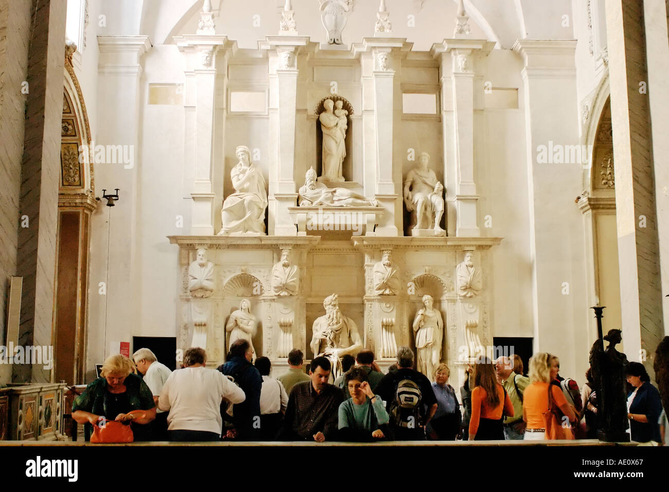 Italia, Roma, San Pietro in Vincoli, statua di Mosè Foto Stock